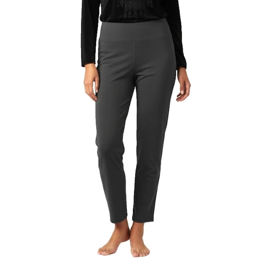 EILEEN FISHER GRAPHITE HIGH WAIST SLIM PANT  STRETCH KNIT 3X NWT